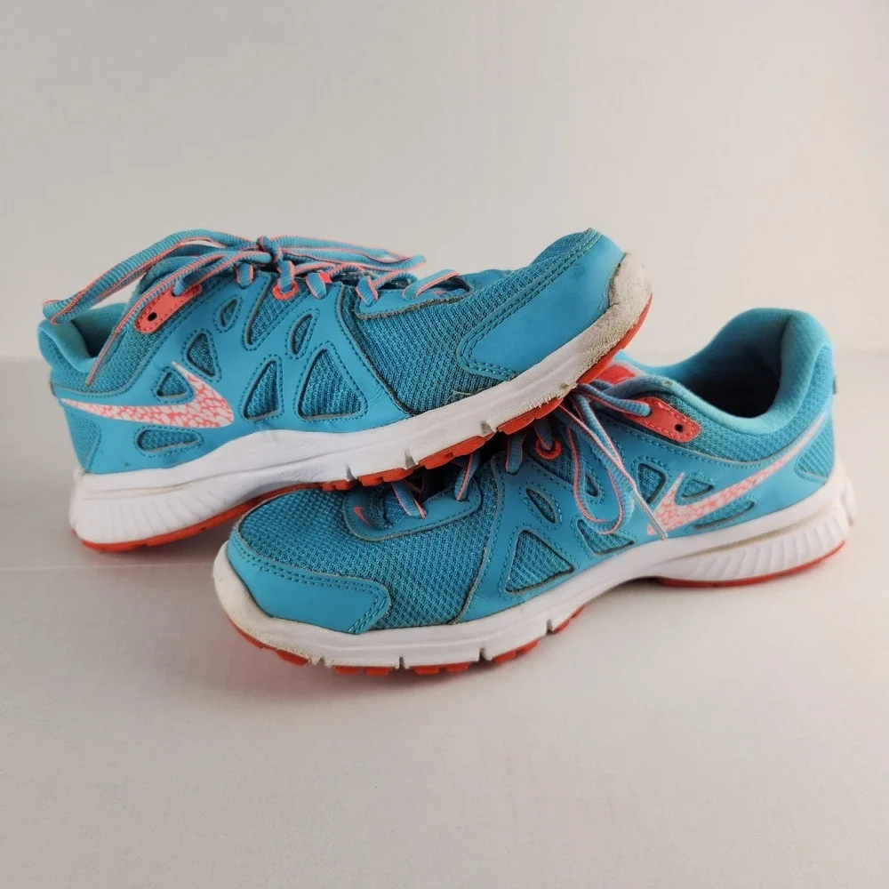Nike Revolution 2‎ Running Shoes US 9.5 Blue Teal Orange 554900-411